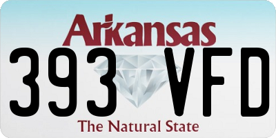 AR license plate 393VFD