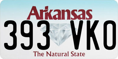AR license plate 393VKO