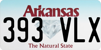 AR license plate 393VLX