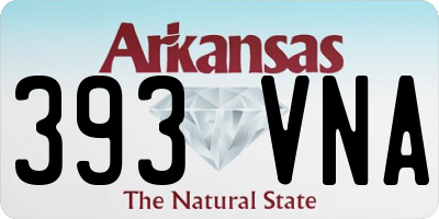 AR license plate 393VNA