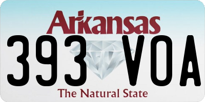 AR license plate 393VOA