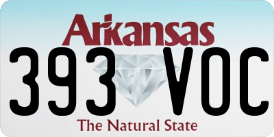 AR license plate 393VOC
