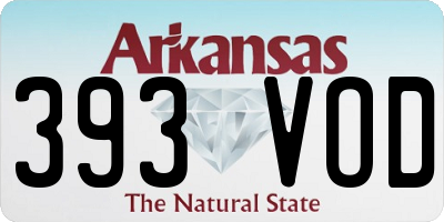 AR license plate 393VOD