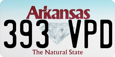 AR license plate 393VPD
