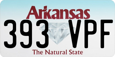 AR license plate 393VPF