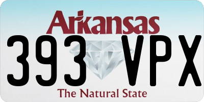AR license plate 393VPX