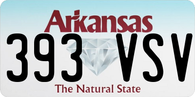 AR license plate 393VSV