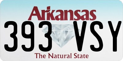 AR license plate 393VSY