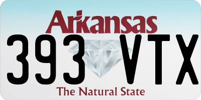 AR license plate 393VTX