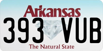 AR license plate 393VUB