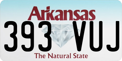 AR license plate 393VUJ