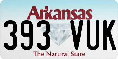 AR license plate 393VUK