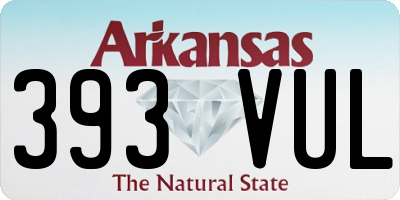 AR license plate 393VUL
