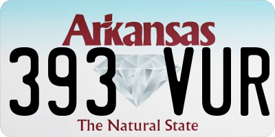 AR license plate 393VUR