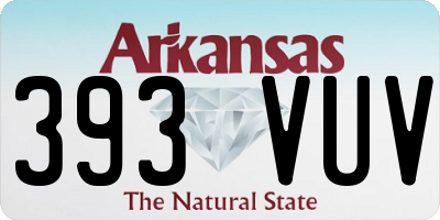 AR license plate 393VUV