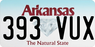 AR license plate 393VUX