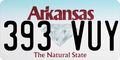 AR license plate 393VUY
