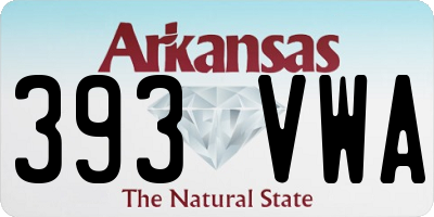 AR license plate 393VWA