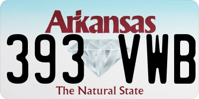 AR license plate 393VWB