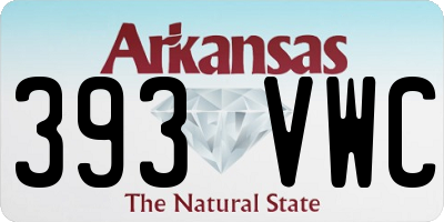 AR license plate 393VWC