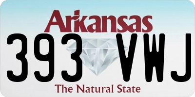 AR license plate 393VWJ