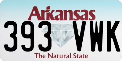 AR license plate 393VWK
