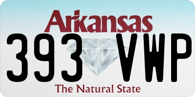 AR license plate 393VWP