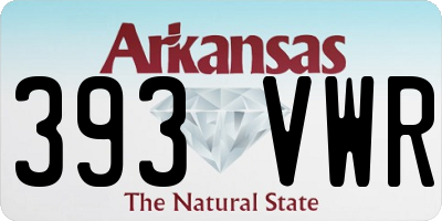 AR license plate 393VWR