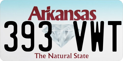 AR license plate 393VWT