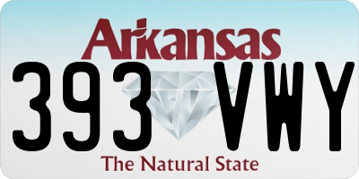 AR license plate 393VWY