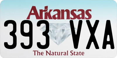 AR license plate 393VXA