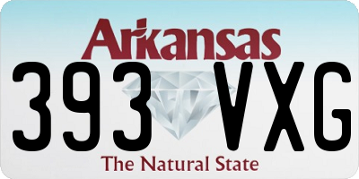 AR license plate 393VXG