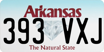 AR license plate 393VXJ