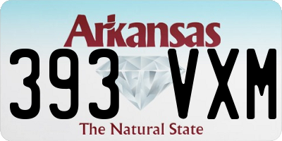 AR license plate 393VXM