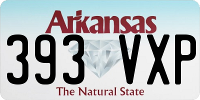 AR license plate 393VXP