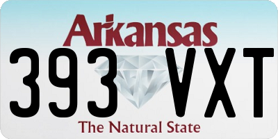 AR license plate 393VXT