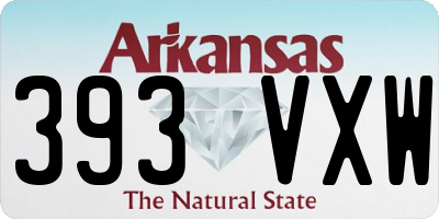 AR license plate 393VXW