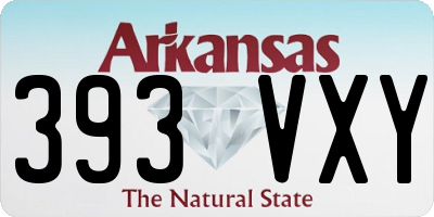 AR license plate 393VXY