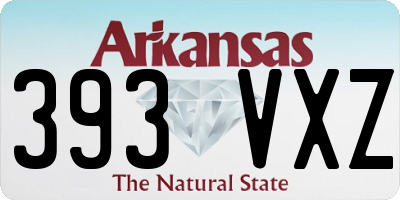 AR license plate 393VXZ