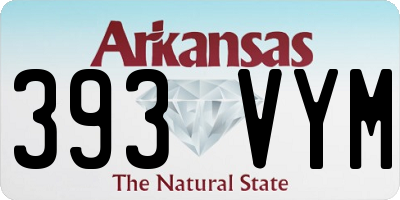 AR license plate 393VYM