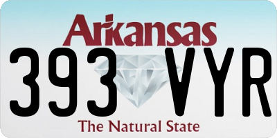 AR license plate 393VYR
