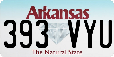 AR license plate 393VYU