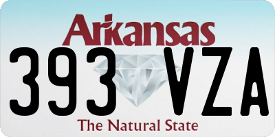AR license plate 393VZA