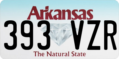 AR license plate 393VZR