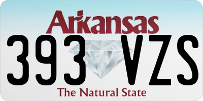 AR license plate 393VZS