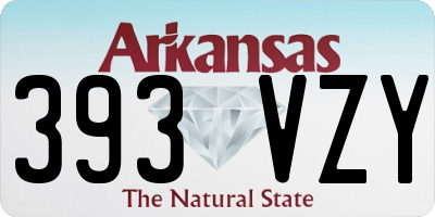 AR license plate 393VZY