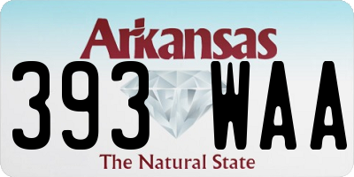 AR license plate 393WAA