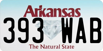 AR license plate 393WAB