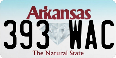 AR license plate 393WAC