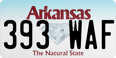 AR license plate 393WAF